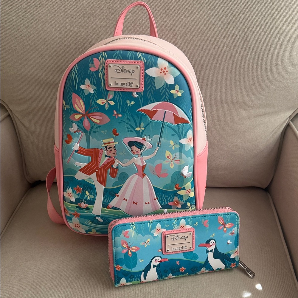 Mary Poppins Loungefly Backpack and Wallet